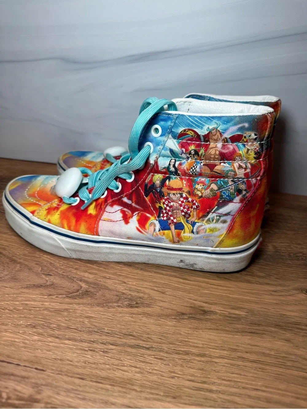 Vans x One Piece Sk8-Hi Punk Hazard Sneakers Men's 7 Women's 8.5